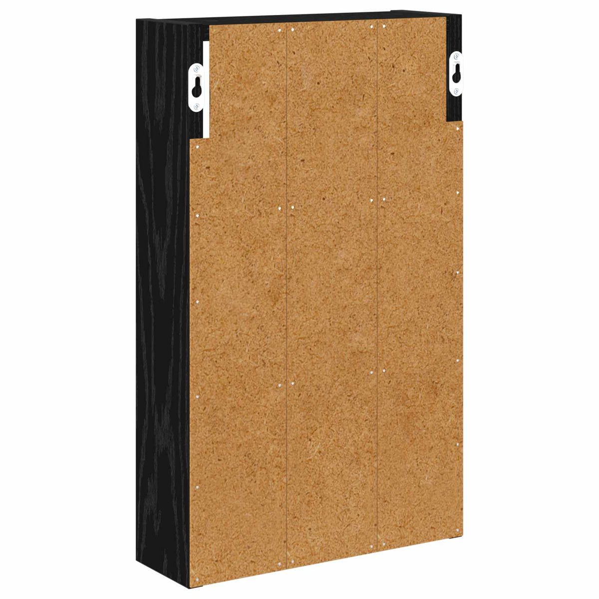 Badeværelsesvægskab Sort Eg 30 x 10 x 50 cm Konstrueret træ