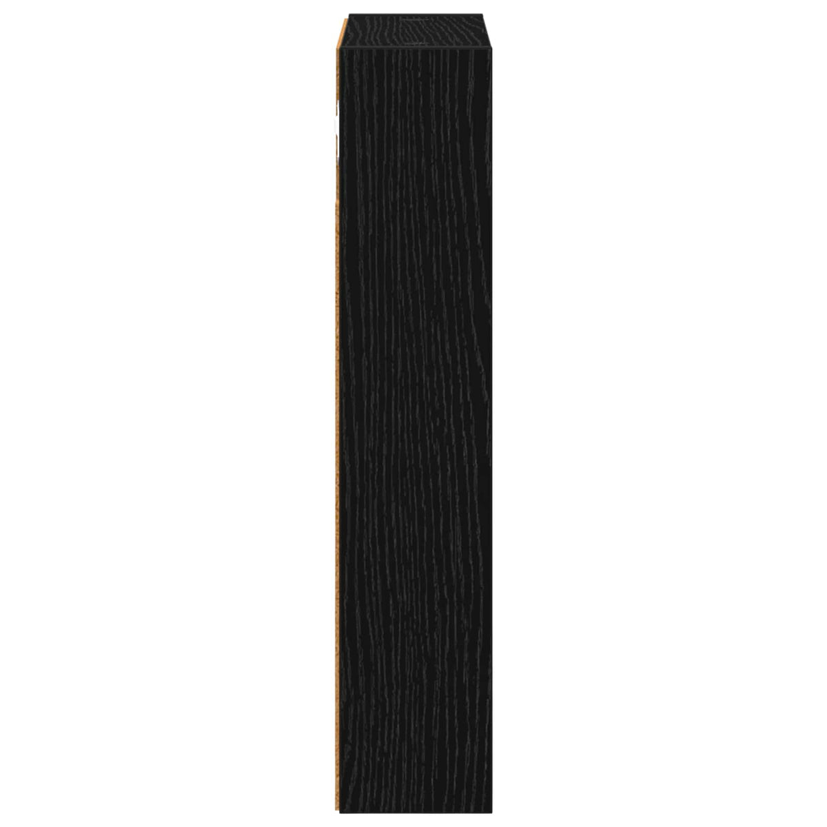 Badeværelsesvægskab Sort Eg 30 x 10 x 50 cm Konstrueret træ
