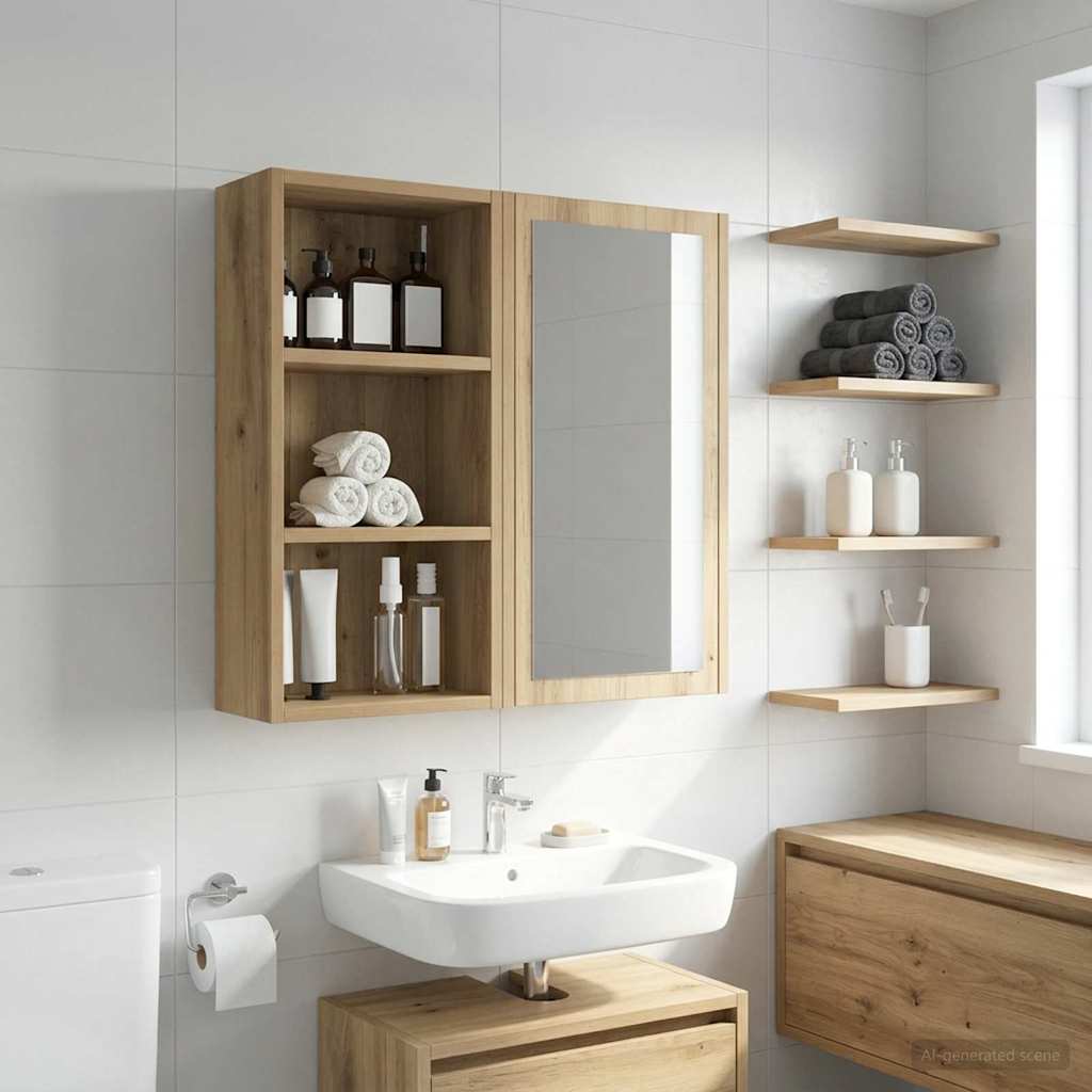 Badeværelsesvægskab Artisan eg 30 x 16 x 62,5 cm