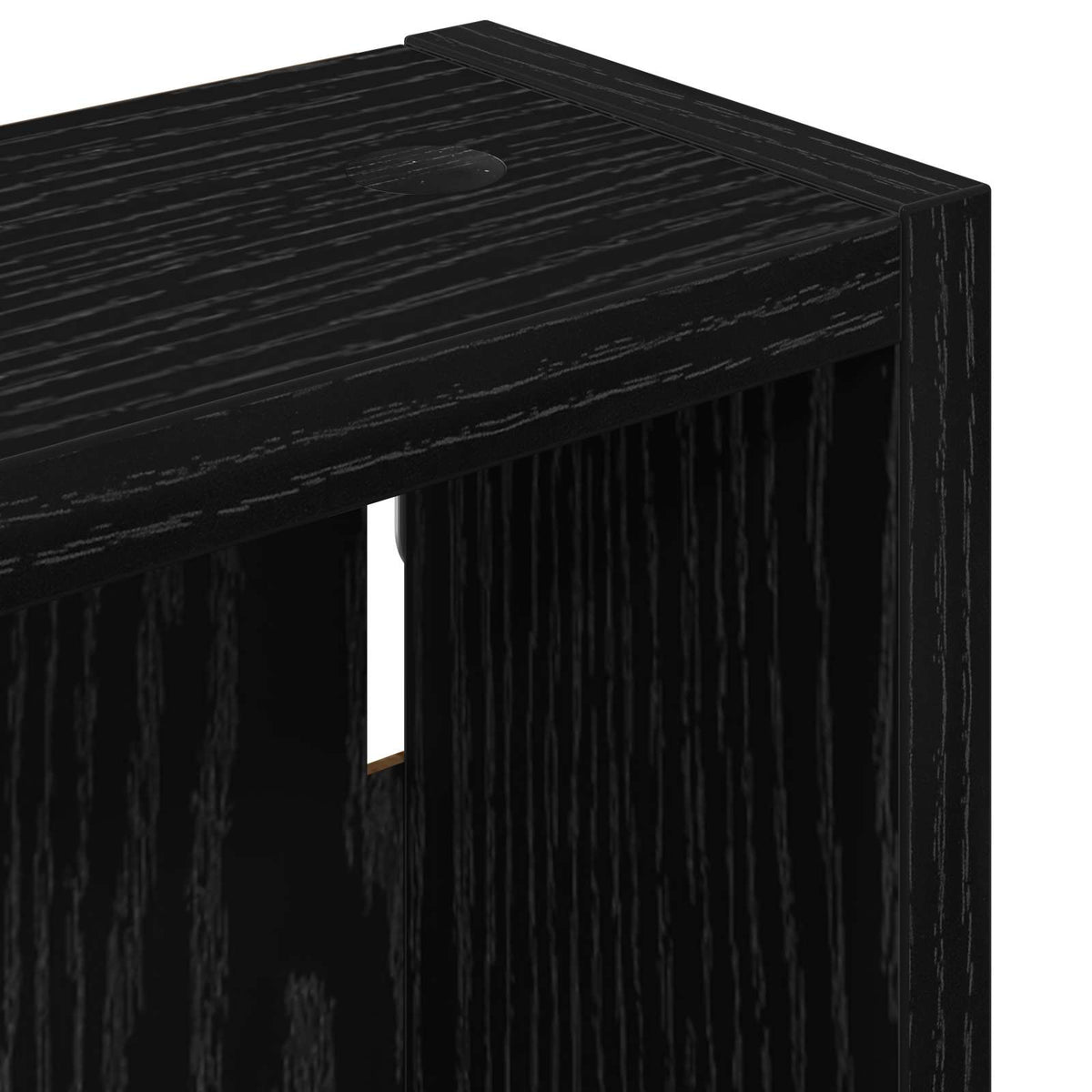 Badeværelsesvægskab Sort Eg 40 x 10 x 50 cm Konstrueret træ