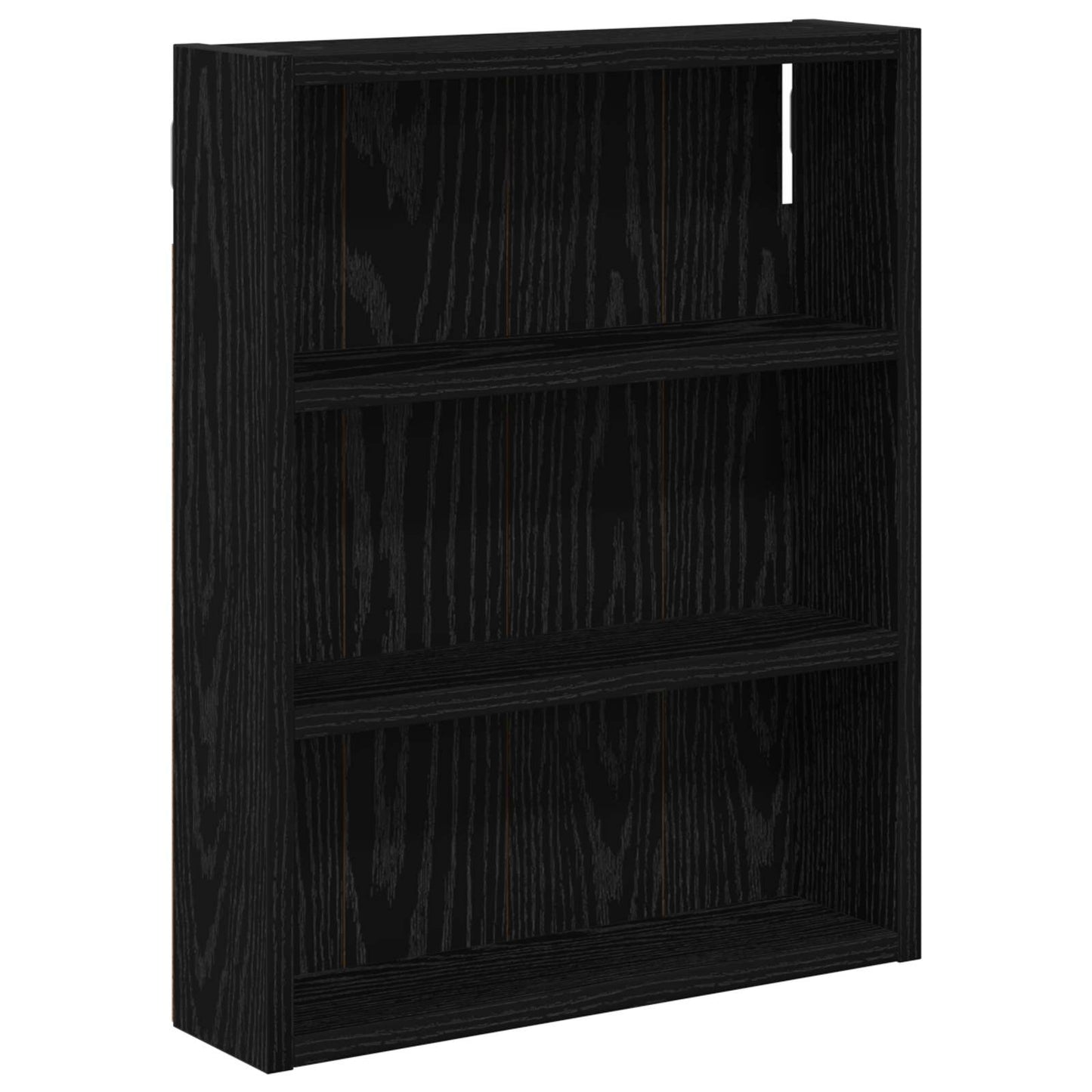 Badeværelsesvægskab Sort Eg 40 x 10 x 50 cm Konstrueret træ