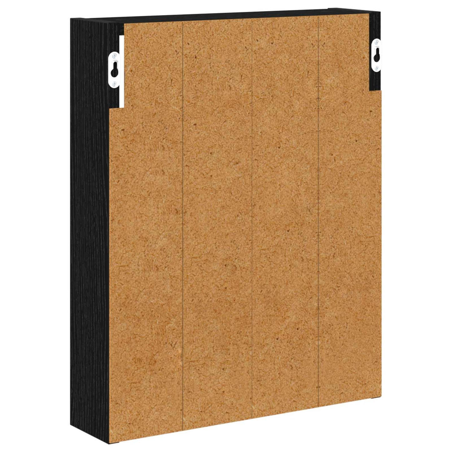 Badeværelsesvægskab Sort Eg 40 x 10 x 50 cm Konstrueret træ