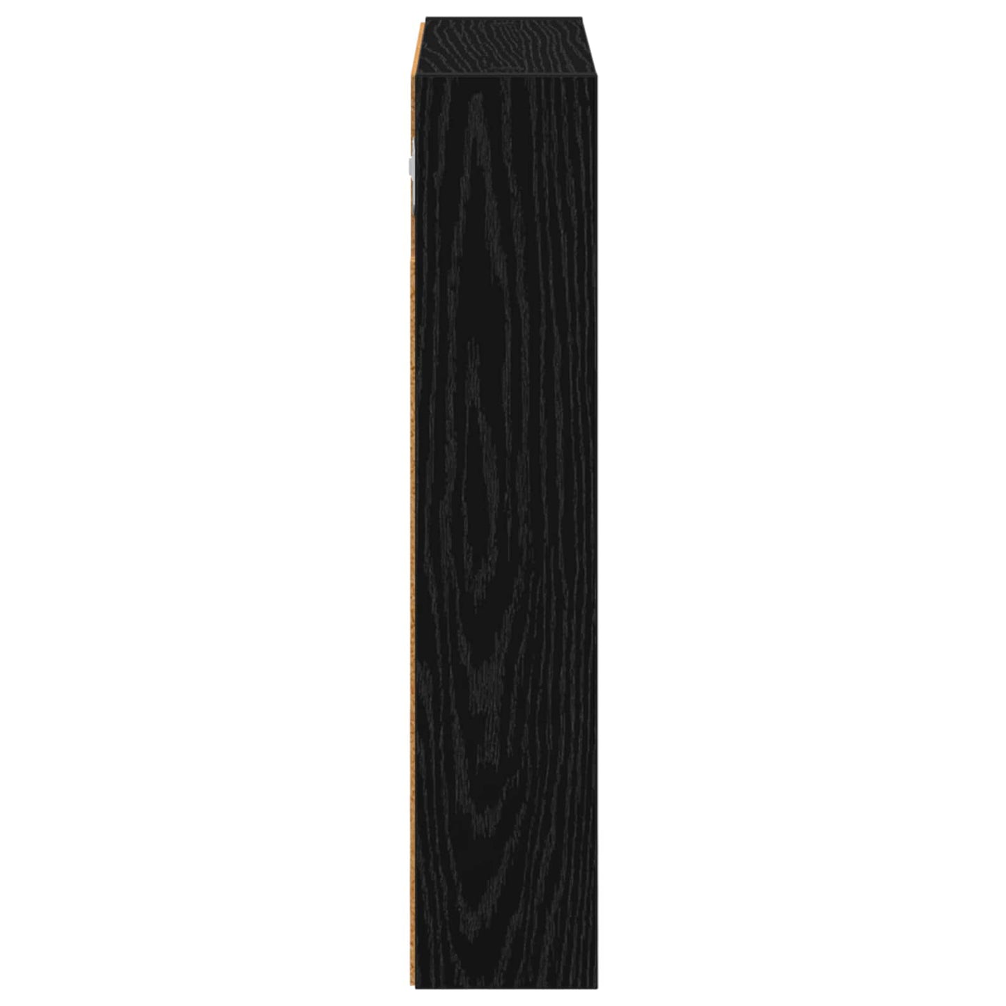 Badeværelsesvægskab Sort Eg 40 x 10 x 50 cm Konstrueret træ