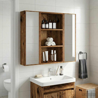 Badeværelsesvægskab Gammelt træ 40 x 14 x 70 cm Konstrueret træ