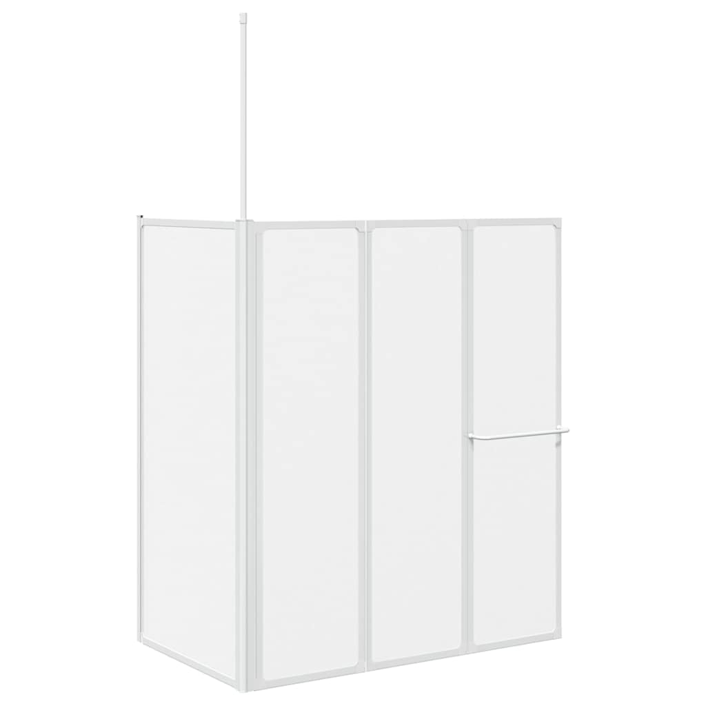 Badskærm Matteret 120 x 70 x 137 cm Aluminium