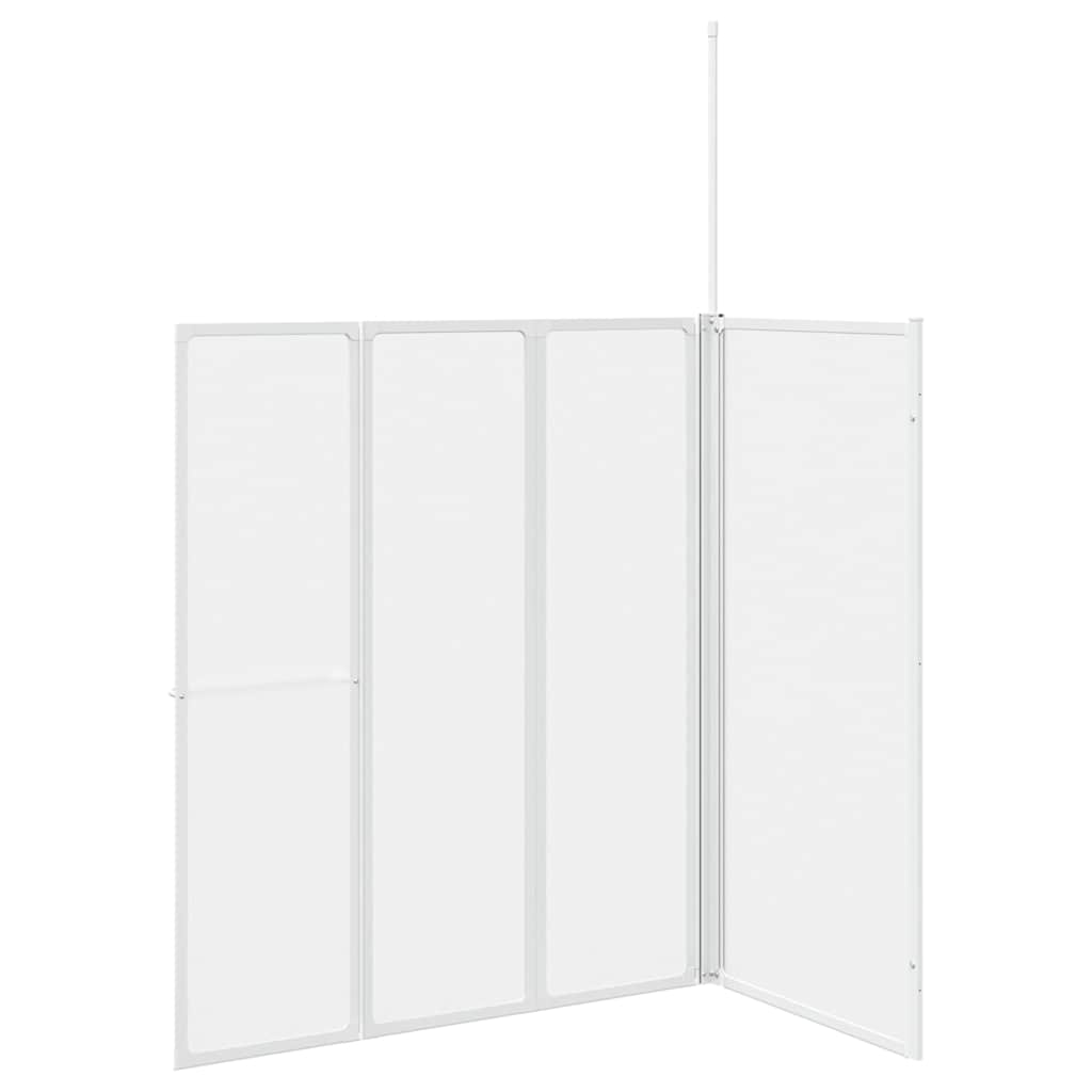 Badskærm Matteret 120 x 70 x 137 cm Aluminium
