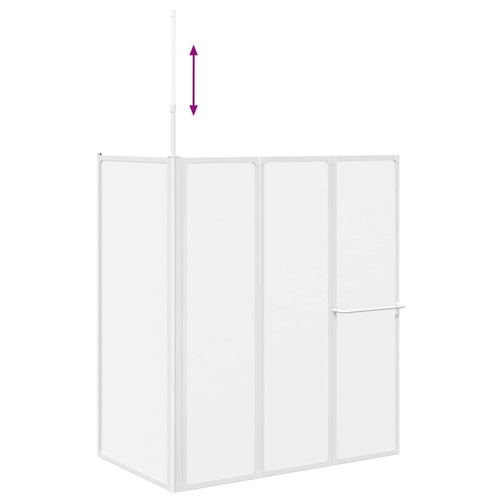 Badskærm Matteret 120 x 70 x 137 cm Aluminium