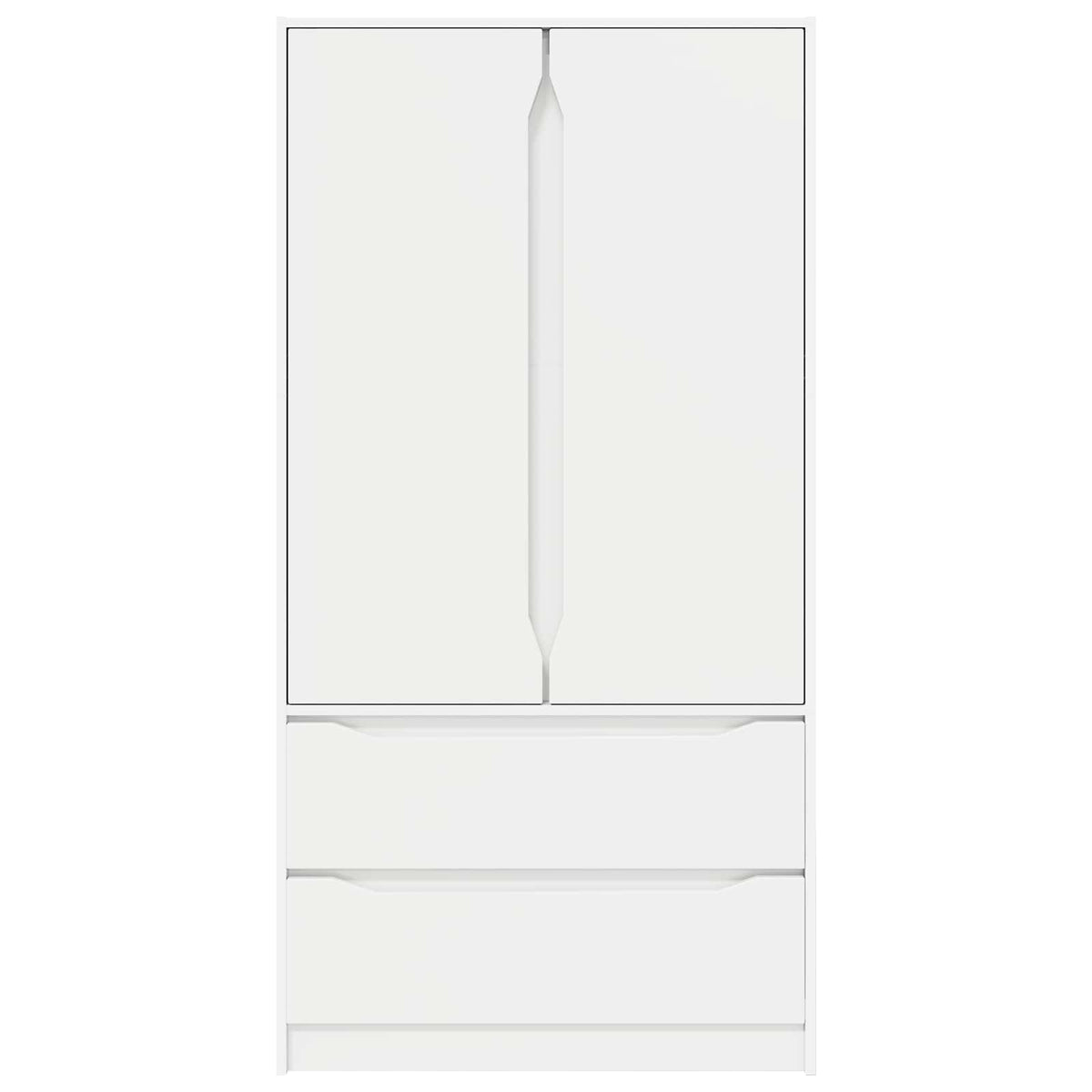Garderobeskab med dør Hvid 79,5 x 49 x 156 cm Konstrueret træ