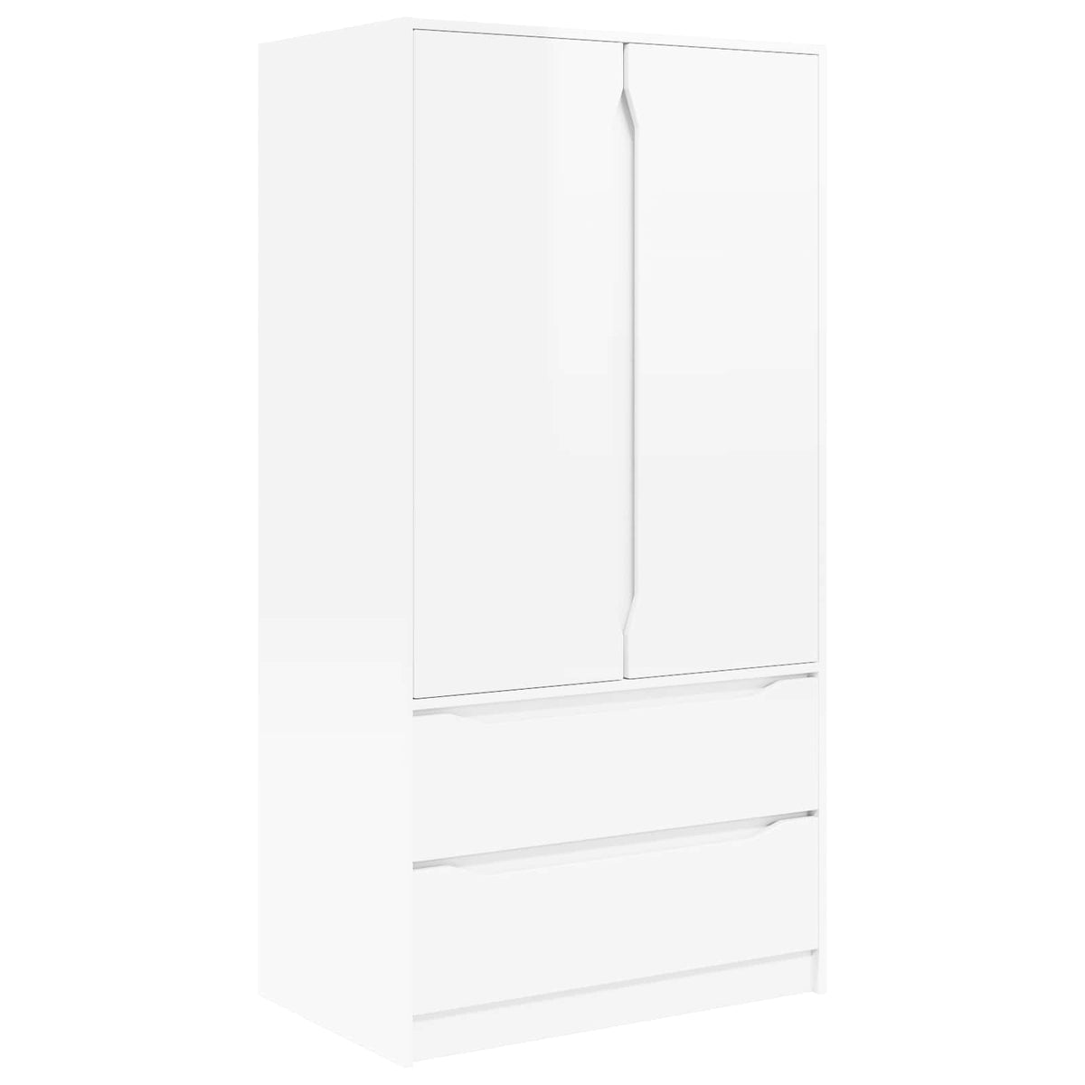 Garderobeskab Højglans Hvid 79,5 x 49 x 156 cm Konstrueret træ
