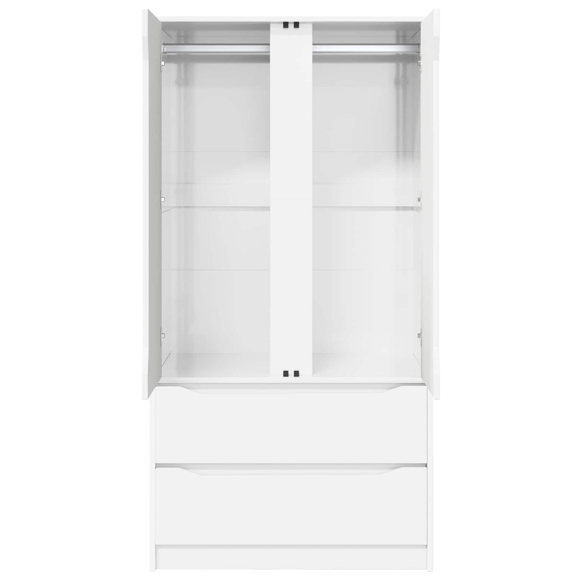 Garderobeskab Højglans Hvid 79,5 x 49 x 156 cm Konstrueret træ