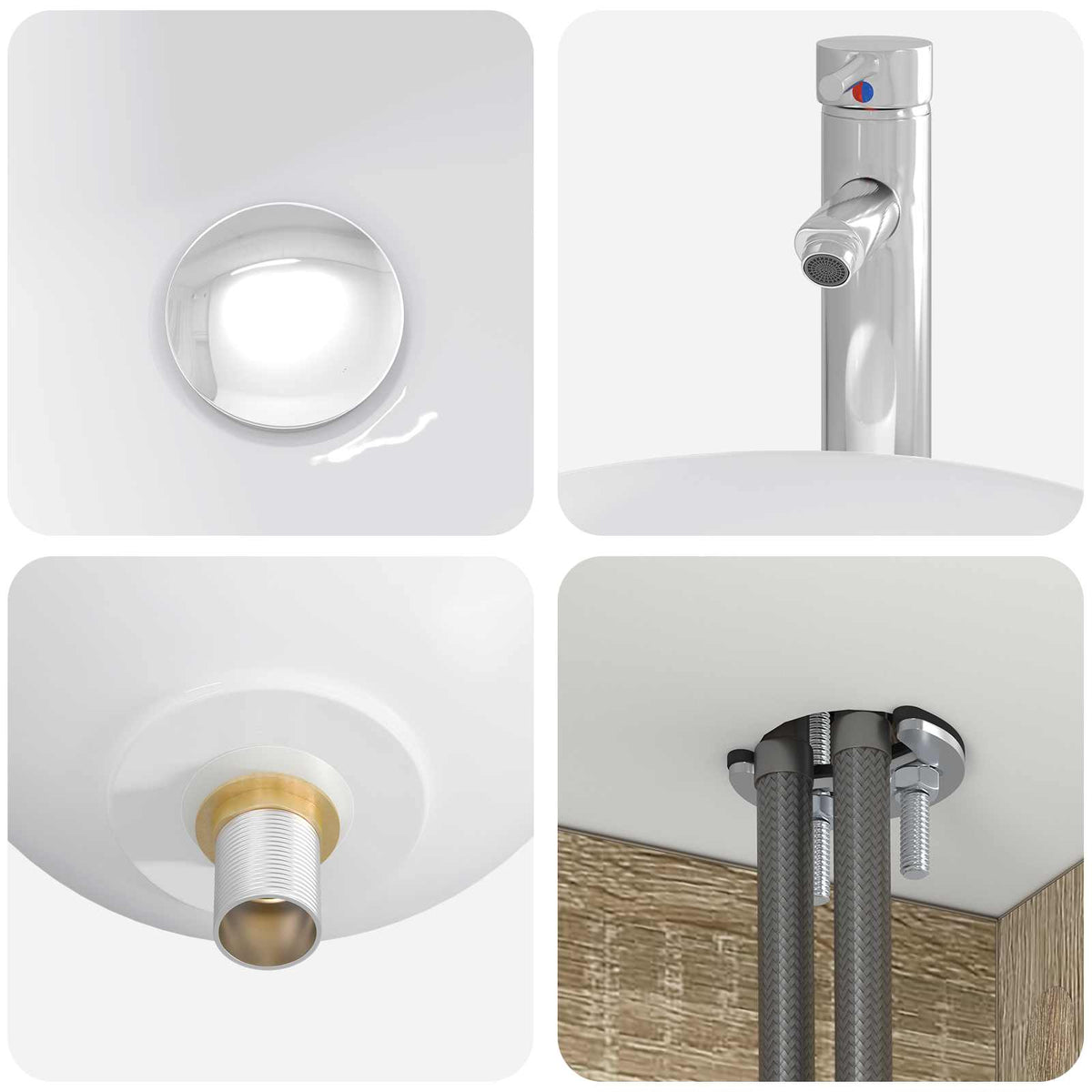 Badeværelsesskabsæt 5 stk. Sonoma-eg Konstrueret træ