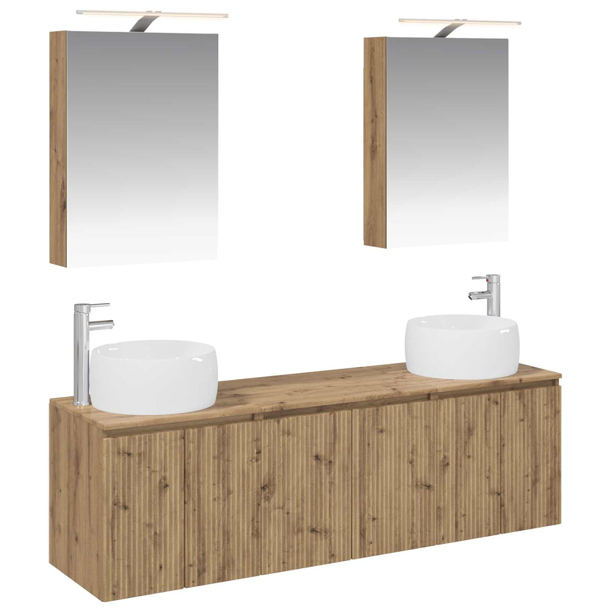 Badeværelsesskabsæt 5 stk. Artisan-eg Konstrueret træ