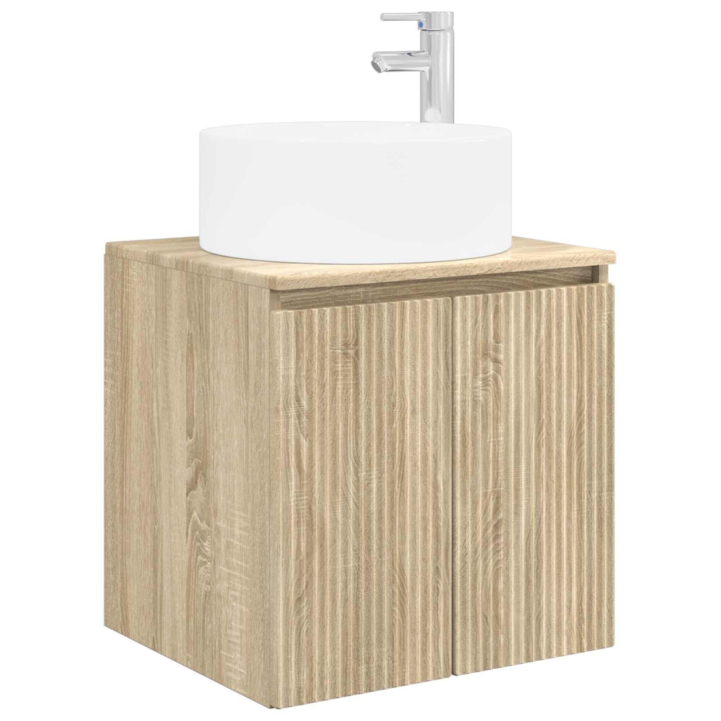 Badeværelsesskabsæt 4 stk. Sonoma-eg Konstrueret træ