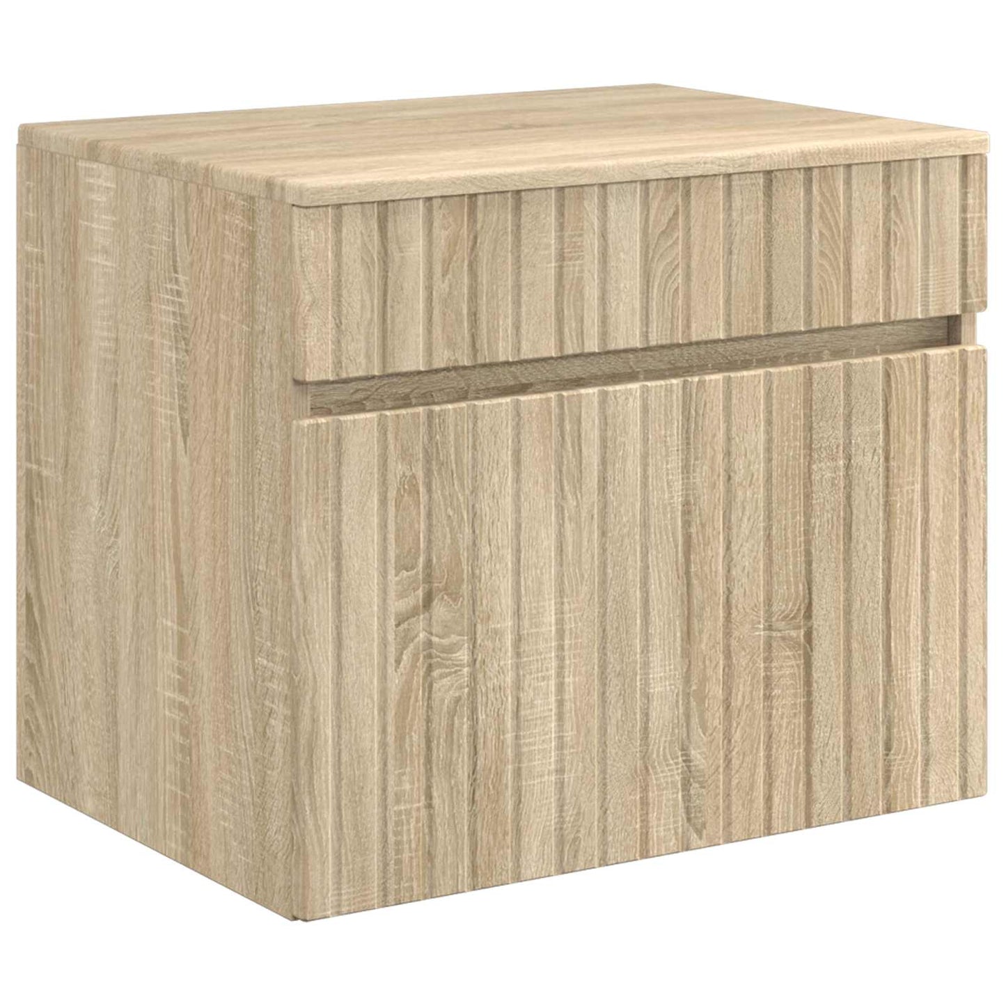 Badeværelsesskabsæt 5 stk. Sonoma-eg Konstrueret træ