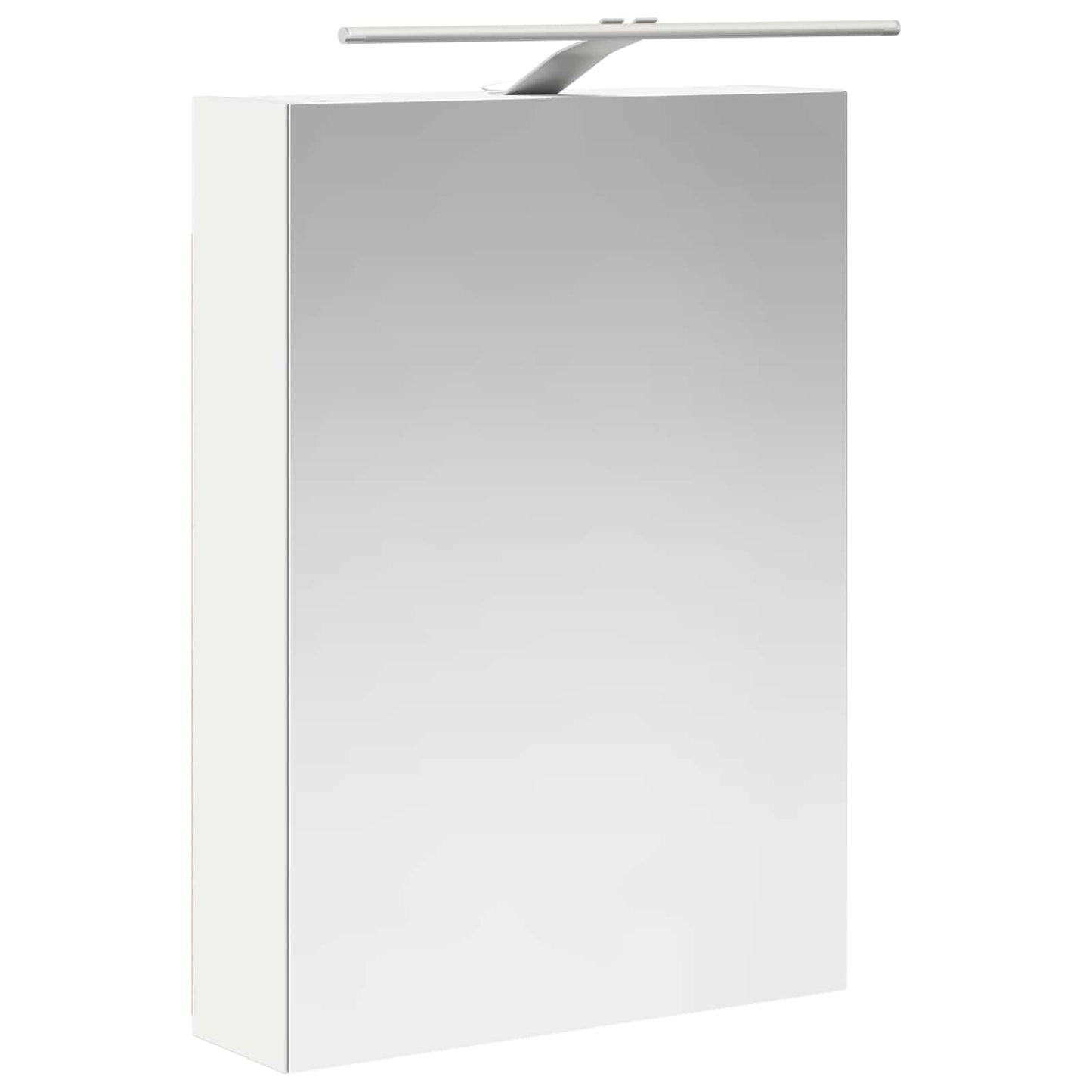 Badeværelsesmøbel sæt 5 stk. Hvid Konstrueret træ og glas