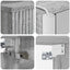 Badeværelsesmøbel sæt 5 stk. Grå Sonoma Konstrueret træ og glas