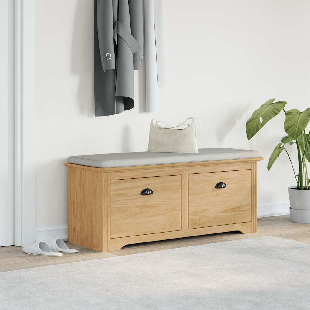 Garderobebænk BODO HonningBrun 114 x 40 x 50 cm Konstrueret træ
