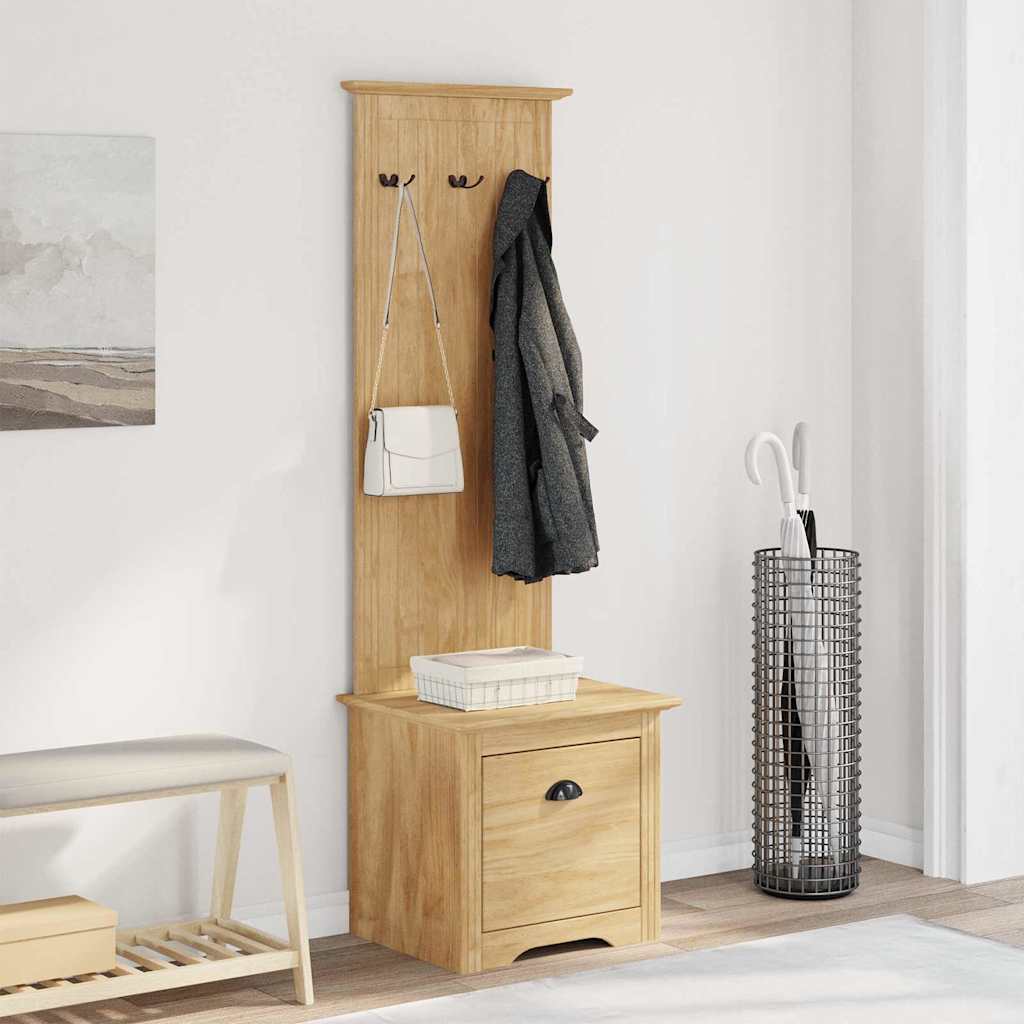 Gangskab BODO Honningbrun 50 x 40 x 156,7 cm Massivt fyrretræ