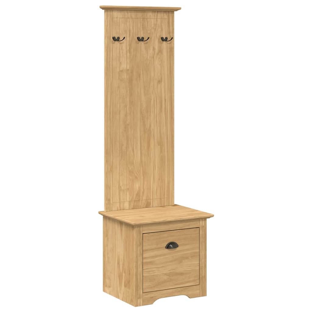 Gangskab BODO Honningbrun 50 x 40 x 156,7 cm Massivt fyrretræ