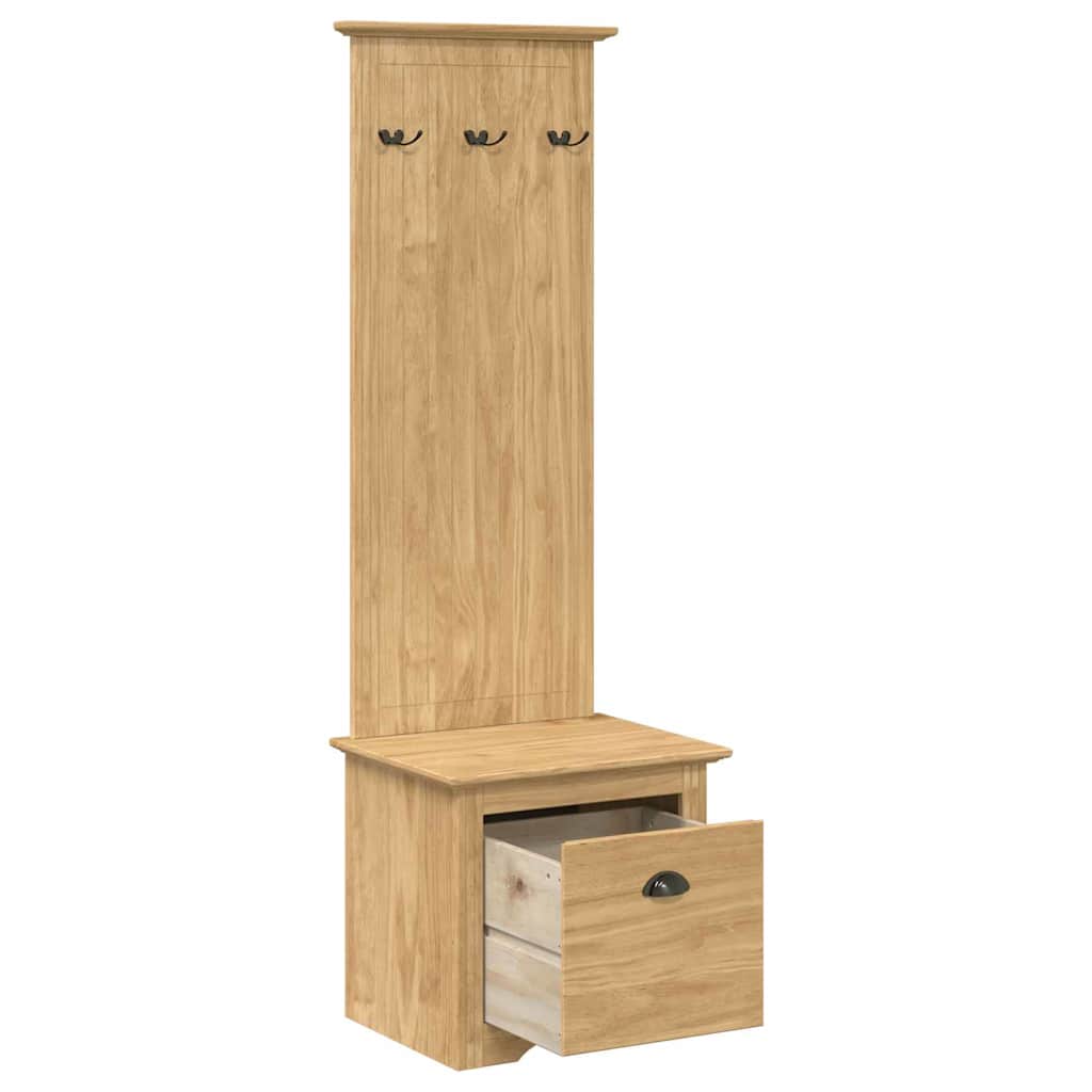 Gangskab BODO Honningbrun 50 x 40 x 156,7 cm Massivt fyrretræ