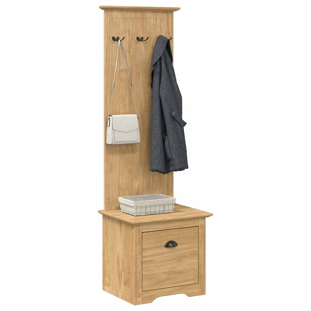 Gangskab BODO Honningbrun 50 x 40 x 156,7 cm Massivt fyrretræ