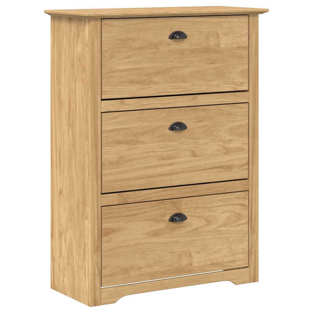 Skostativ BODO 80 x 35 x 118 cm Konstrueret træ Honningbrun