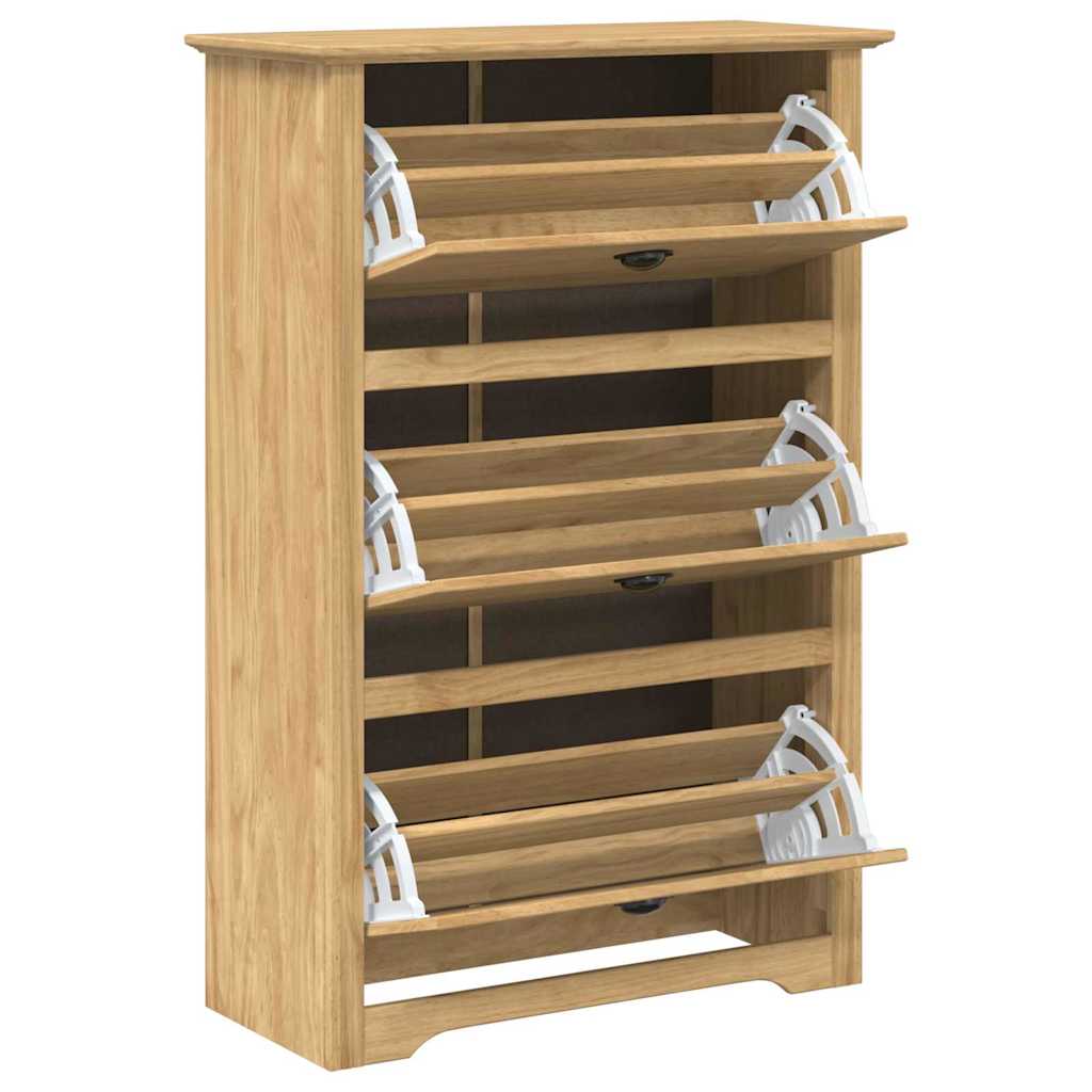 Skostativ BODO 80 x 35 x 118 cm Konstrueret træ Honningbrun