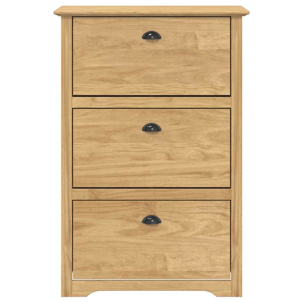 Skostativ BODO 80 x 35 x 118 cm Konstrueret træ Honningbrun