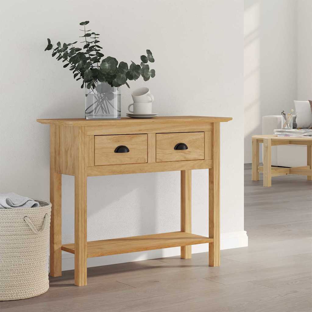 Konsolbord BODO Honningbrun 91 x 34.7 x 74 cm Konstrueret træ