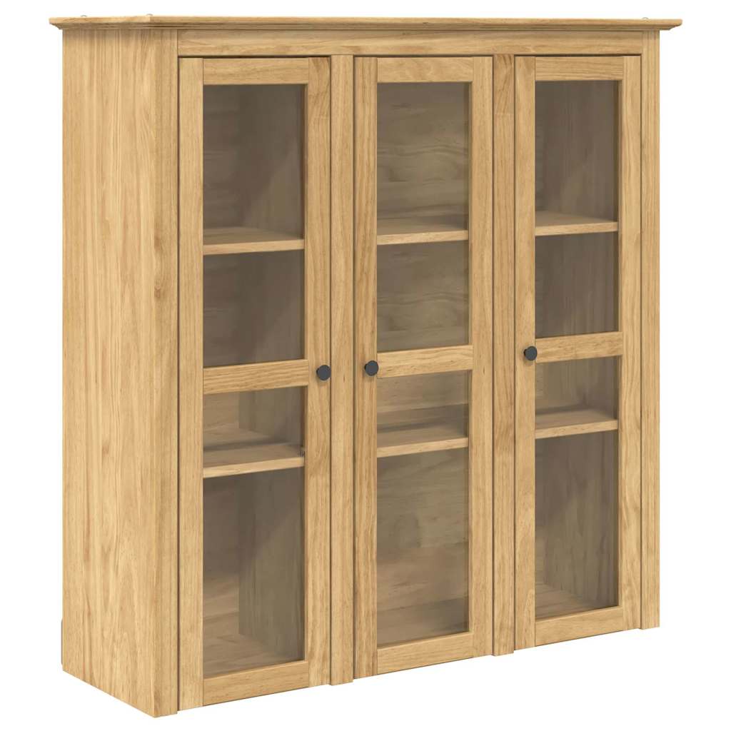 Skab med Glasdøre BODO Honningbrun 115,5 x 38,5 x 117,7 cm