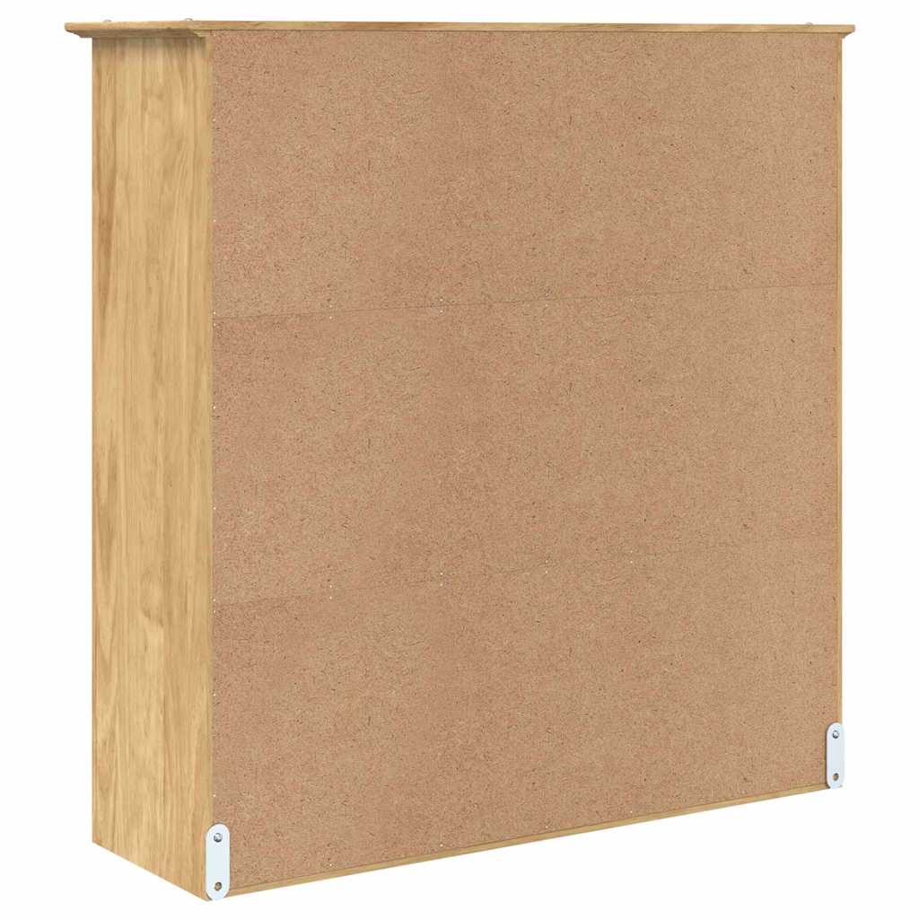 Skab med Glasdøre BODO Honningbrun 115,5 x 38,5 x 117,7 cm