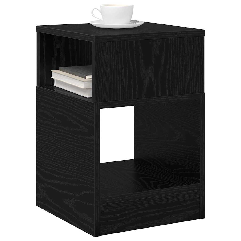 Endebord Sort eg 30,5 x 30 x 45 cm Konstrueret træ