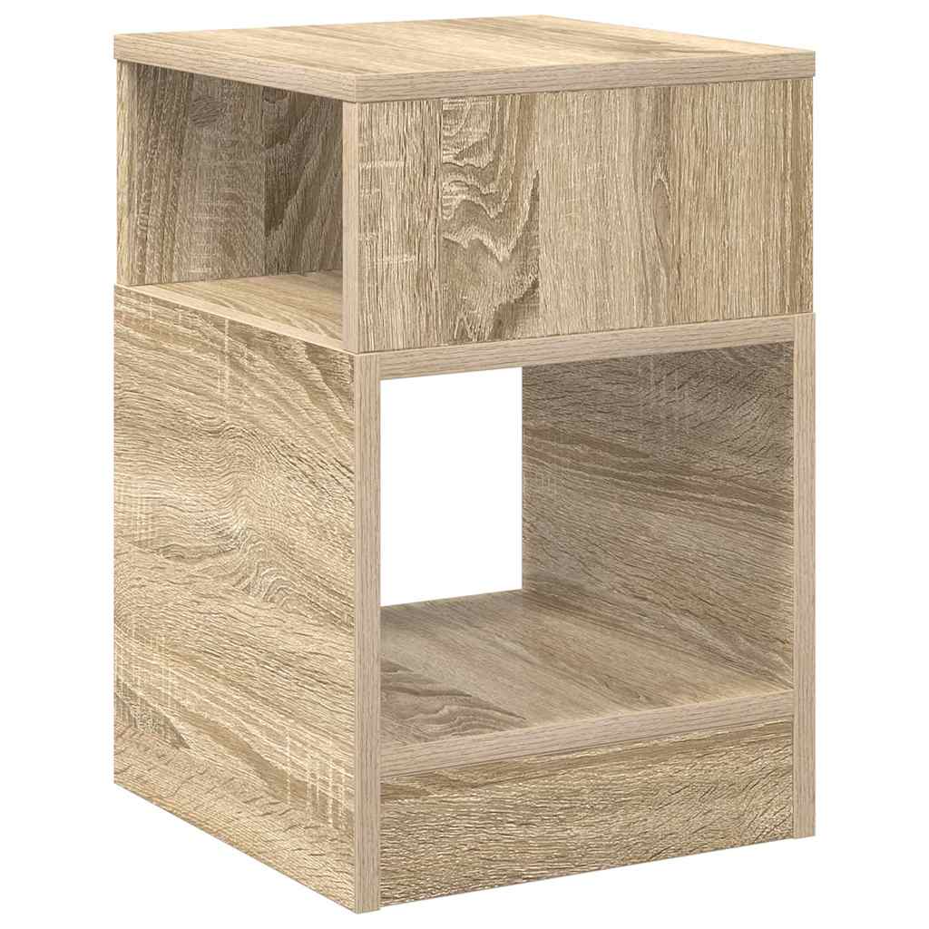 Endebord 2 stk. Sonoma eg 30,5 x 30 x 45 cm Konstrueret træ