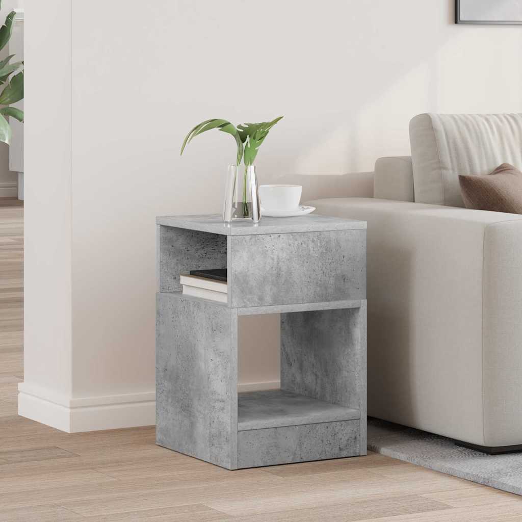 Endebord Beton Grå 30,5 x 30 x 45 cm Konstrueret træ