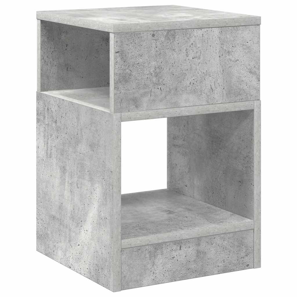 Endebord Beton Grå 30,5 x 30 x 45 cm Konstrueret træ