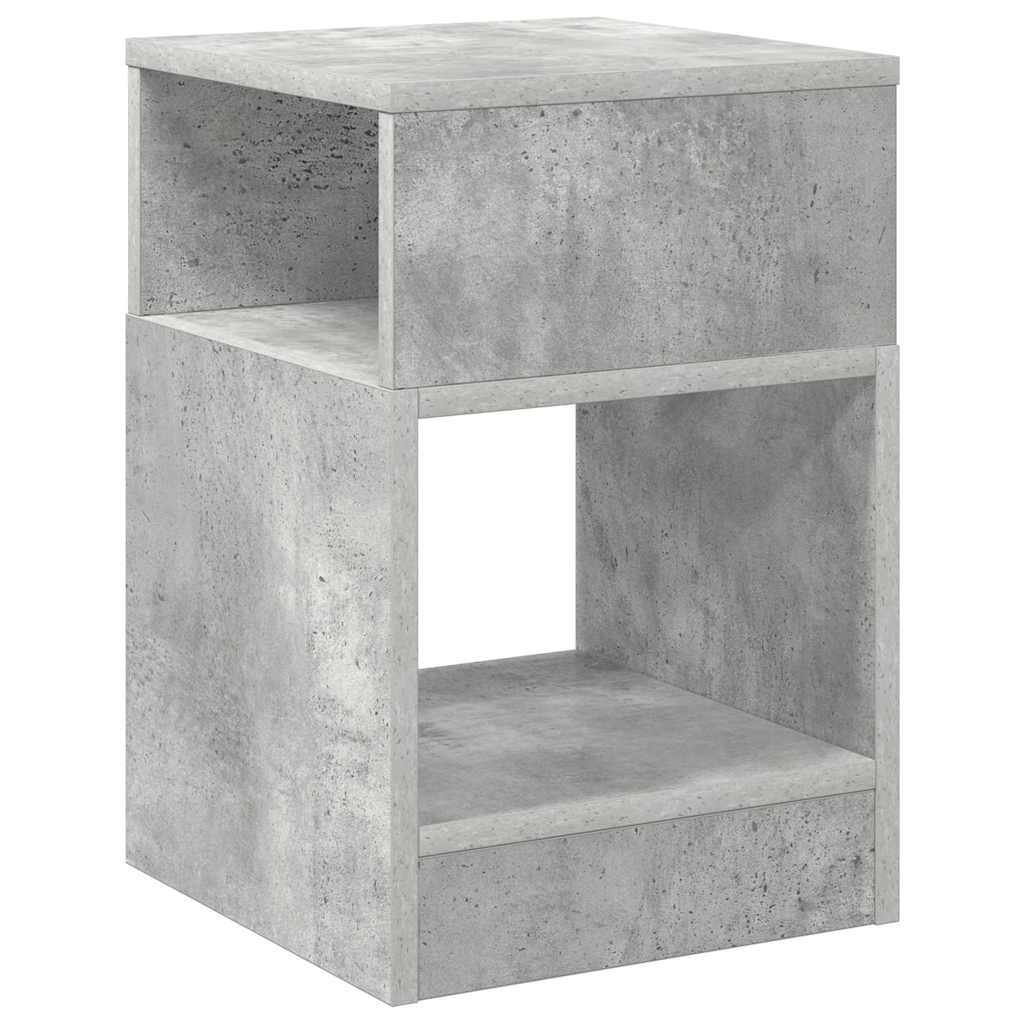 Endebord 2 stk. Beton Grå 30,5 x 30 x 45 cm Konstrueret træ
