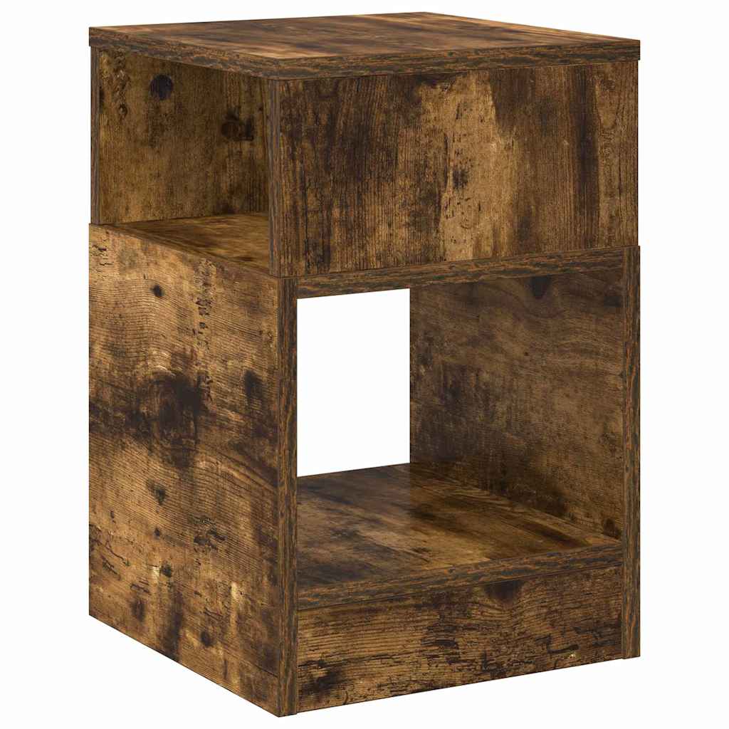 Endebord Røget eg 30,5 x 30 x 45 cm Konstrueret træ
