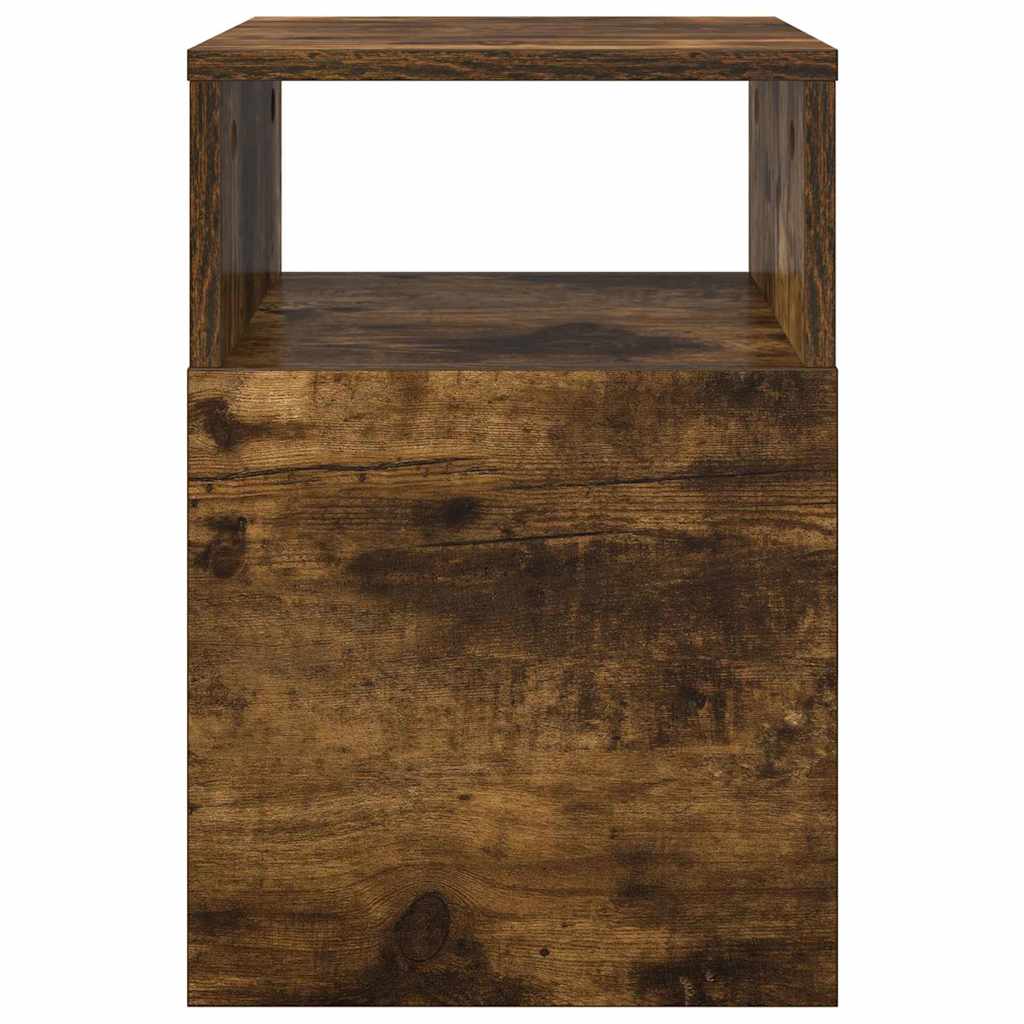 Endebord Røget eg 30,5 x 30 x 45 cm Konstrueret træ