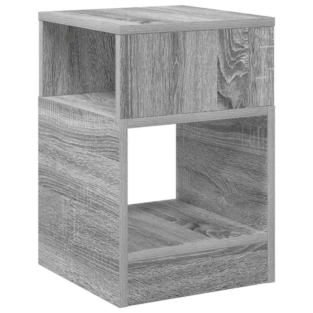 Endebord 2 stk. Grå Sonoma 30,5 x 30 x 45 cm Konstrueret træ