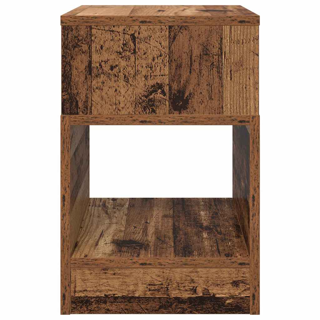 Endebord 2 stk. Gammelt træ 30,5 x 30 x 45 cm Konstrueret træ