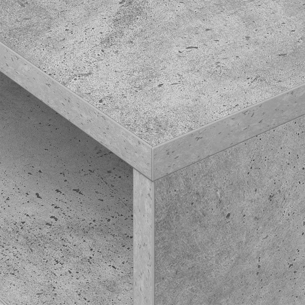 Endebord 2 stk. Beton Grå 40,5 x 40 x 45 cm Konstrueret træ