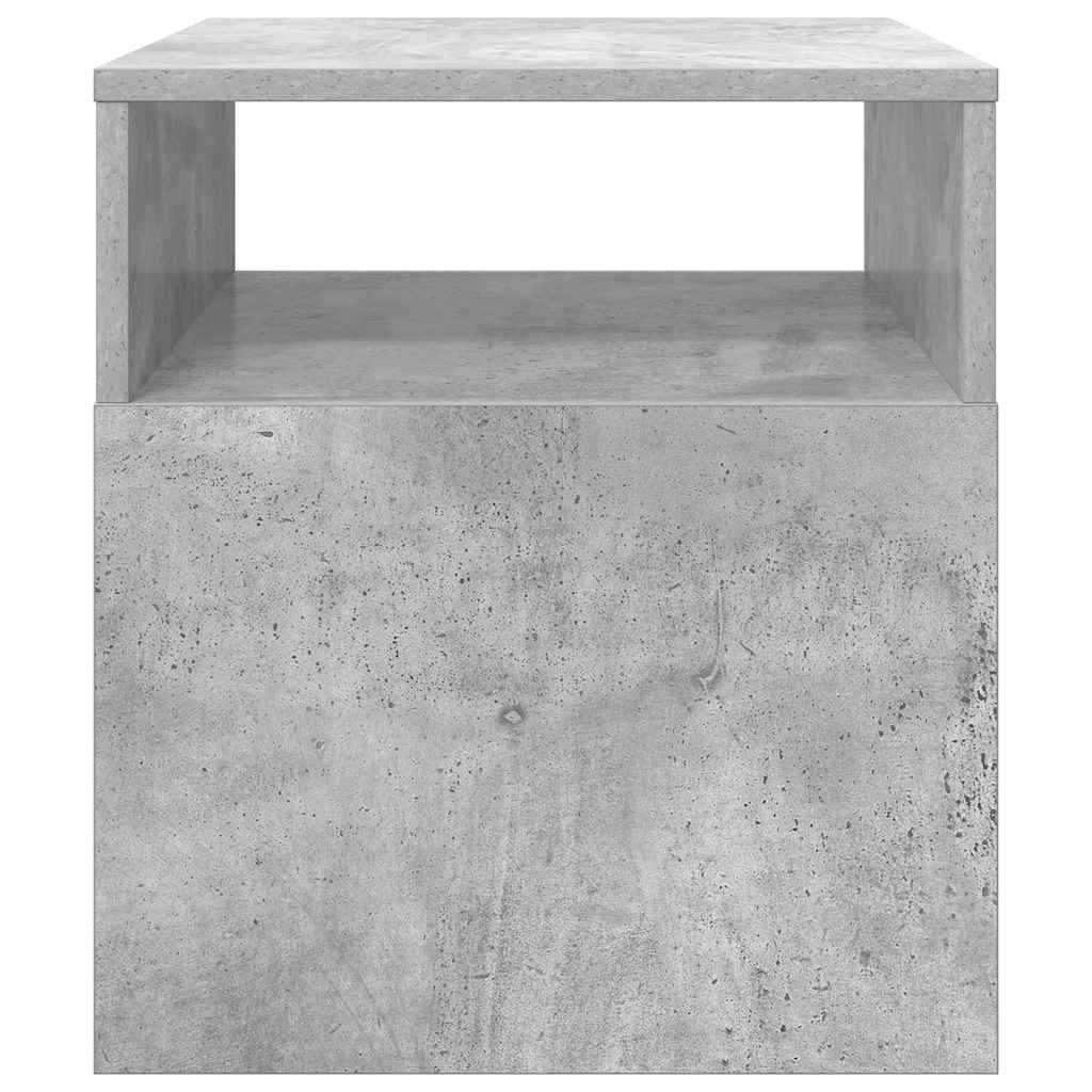 Endebord 2 stk. Beton Grå 40,5 x 40 x 45 cm Konstrueret træ