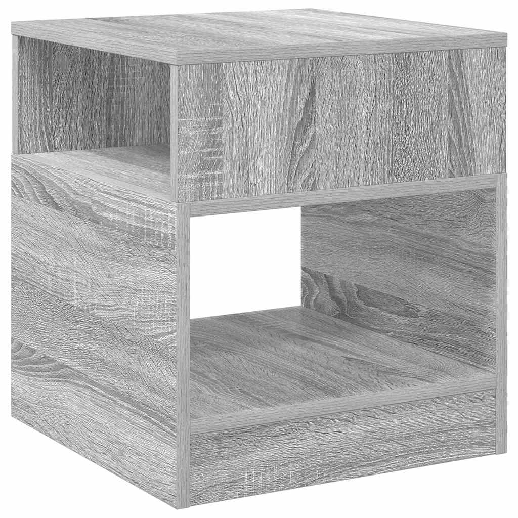 Endebord 2 stk. Grå Sonoma 40,5 x 40 x 45 cm Konstrueret træ