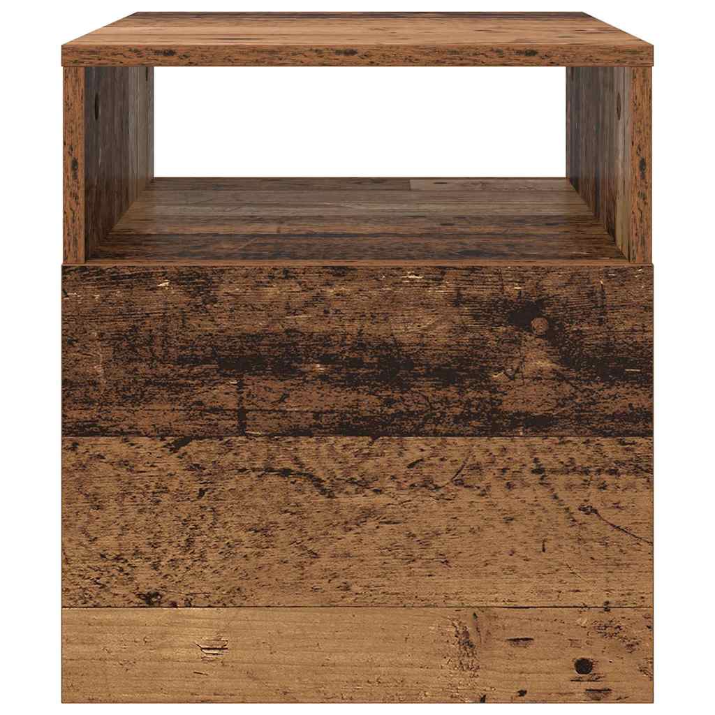 Endebord 2 stk. Gammelt træ 40,5 x 40 x 45 cm Konstrueret træ