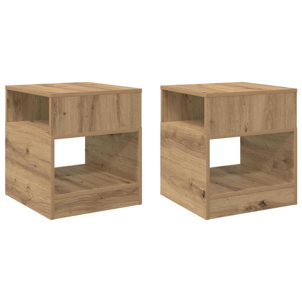 Endebord 2 stk. Artisan Egetræ 40,5 x 40 x 45 cm