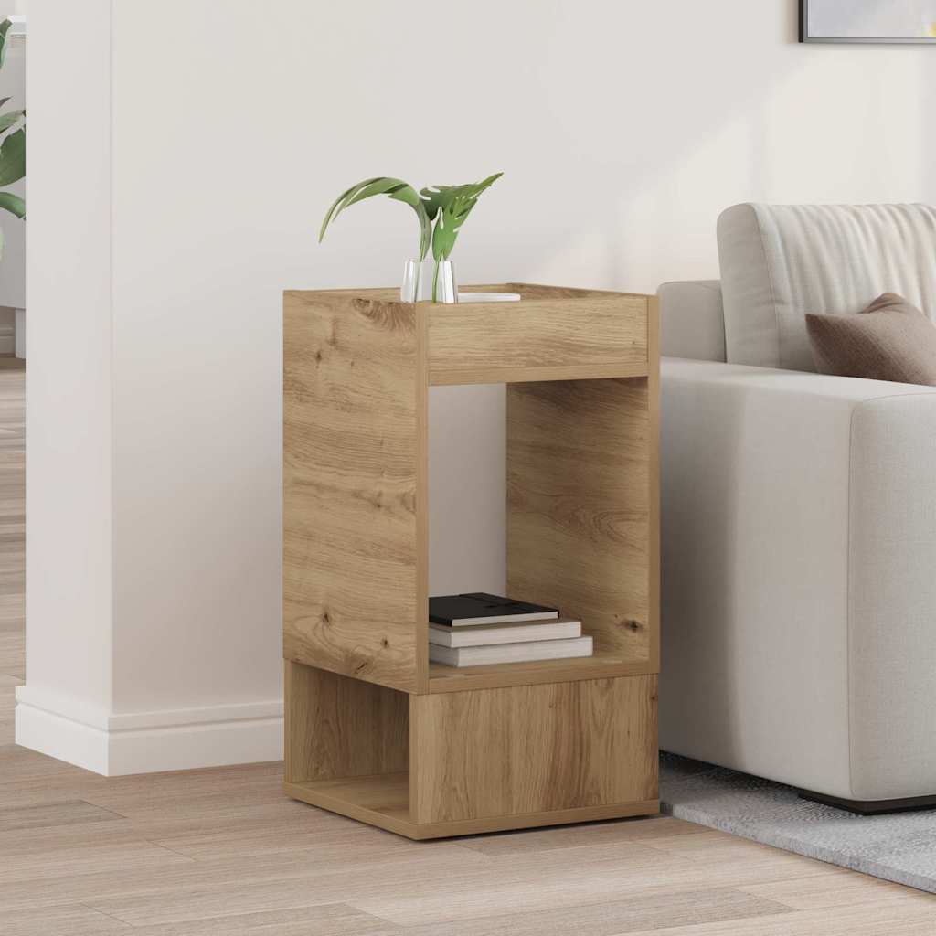 Endebord Artisan Egetræ 30 x 30 x 56 cm Konstrueret træ