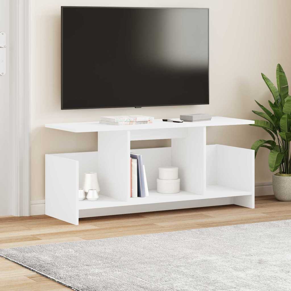 TV-bord 102 x 35 x 45 cm Hvid Konstrueret træ