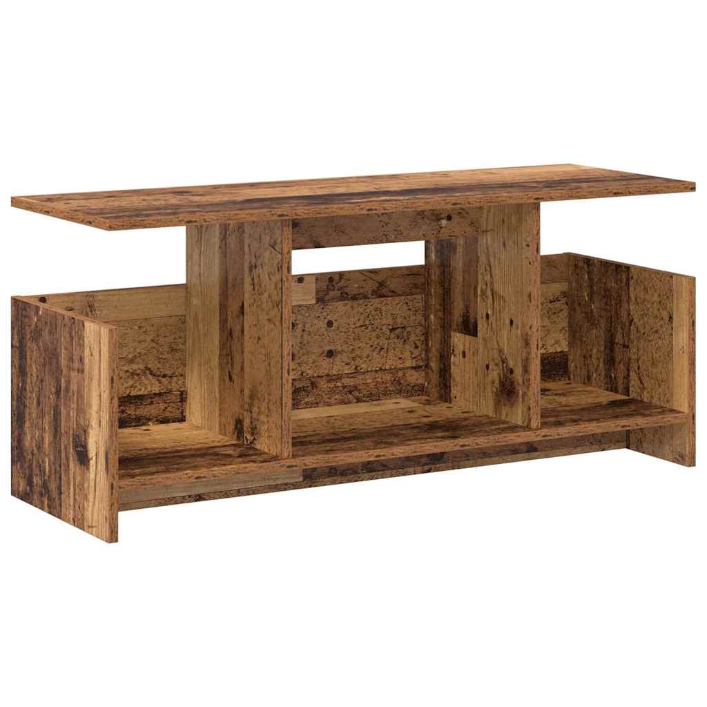 TV-bord 102 x 35 x 45 cm Gammelt træ Konstrueret træ