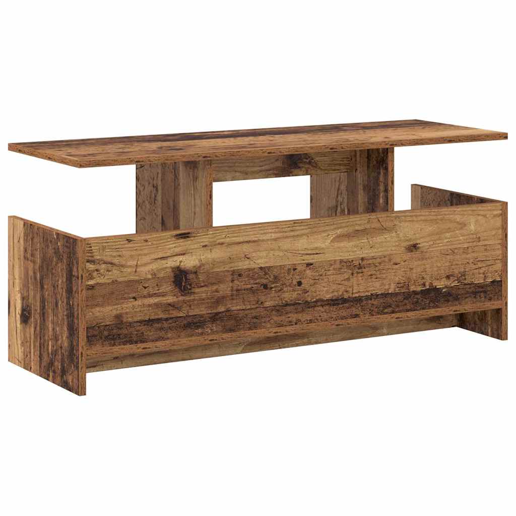 TV-bord 102 x 35 x 45 cm Gammelt træ Konstrueret træ