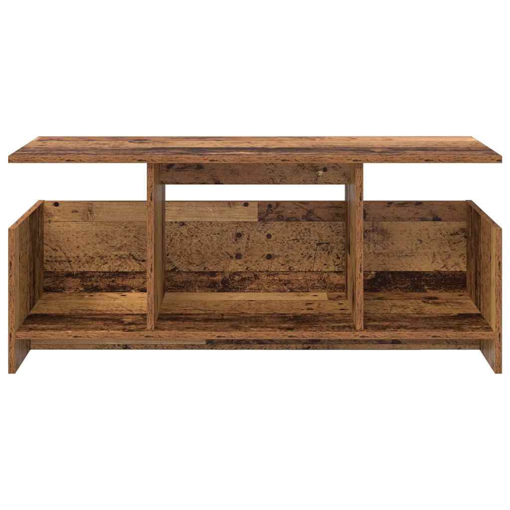 TV-bord 102 x 35 x 45 cm Gammelt træ Konstrueret træ